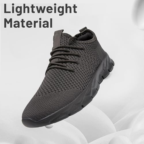 Image of Damyuan Men Running Shoes Slip on Walking Sneaker Tennis Gym Workout Fashion Athletic Lightweight Breathable Sport Jogging Casual Shoe,Dark Grey Size 12