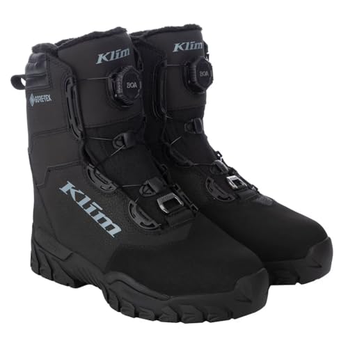 KLIM Women's Fierce GTX BOA Snowmobile Boots - US Size 8 - Black - High-rise