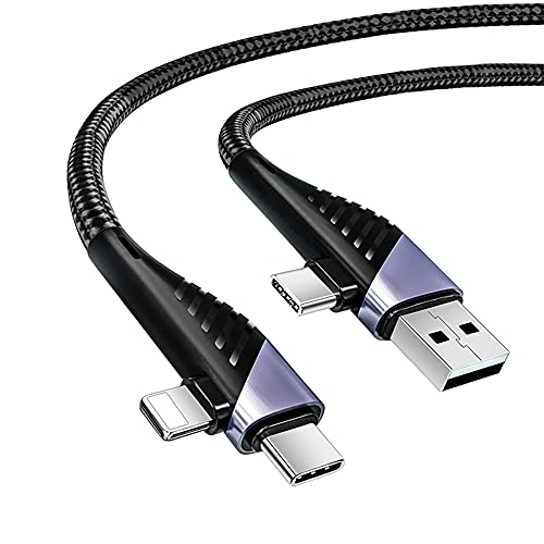 AUCON 4 in 1 Charging Cable Data PD65W Fast Charging 5A USB C to Type C Compatible with Phone PD18W Laptop