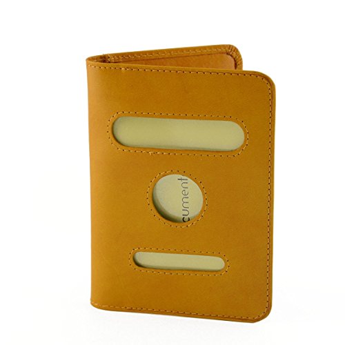 Porte-passeport en cuir véritable jaune : l'accessoire idéal pour vos vacances