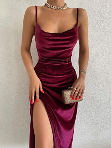 Robe en velours noir col bénitier WEITING pour un dîner romantique chic - 4