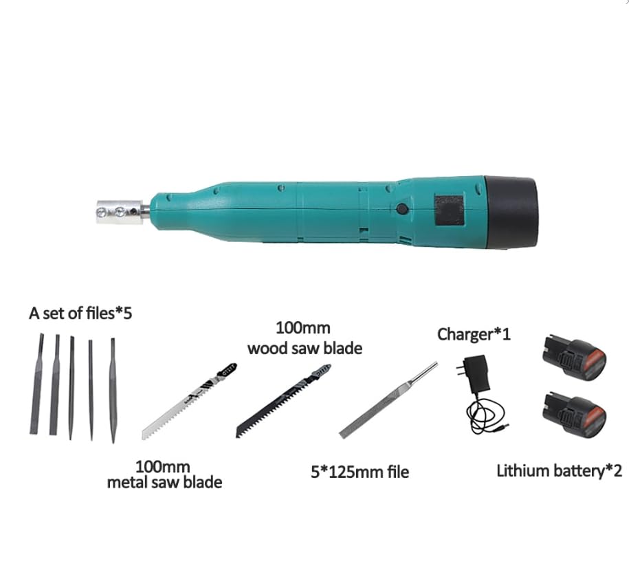 Set di lime for metallo, Set di lime ad ago elettriche,Set di seghe for lime alternative for metallo,Regolazione a tre velocità,Lime in acciaio intercambiabili,Per lavori di precisione con lime in met