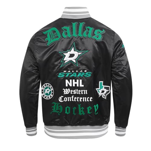 Image of Pro Standard Mens NHL Old English Satin Jacket