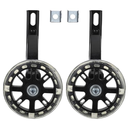 Ruedas de Entrenamiento para Bicicleta Cabilock, Auxiliares de 14 pulgadas, Color Negro, 1 Par, para Estabilidad y Seguridad al Andar en Bicicleta miniatura 1