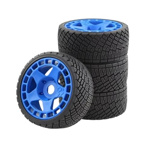 RC^CJ[ For Losi For Kyosho For HPI WR8 For HSP 4pcs 100mm 1/7 1/8 C`^CAzC[17mmZpARCJ[A[AIt[hAoM[pANZT[p(Blue)