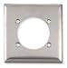 Plate, Wall, 2 Gang, Silver