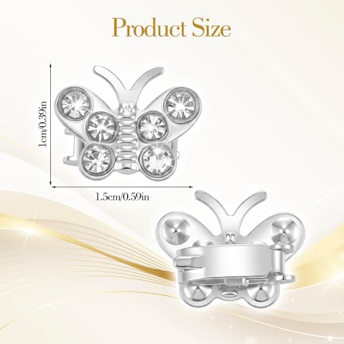 Set de 40 Pinzas para Cabello Mariposa Metal miniatura 5