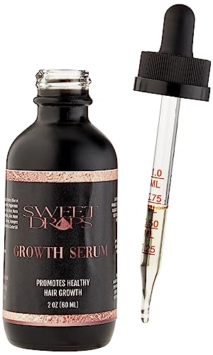 Sweet Drops Hair Care Regrowth Oil Grows Hair Long |Restores Bald Spots | Combats Alopecia & Dandruff | Grows Back Edges | Family Friendly | Great For Locs, Weaves, & Natural Hair Styles | 2 Oz #TOP3