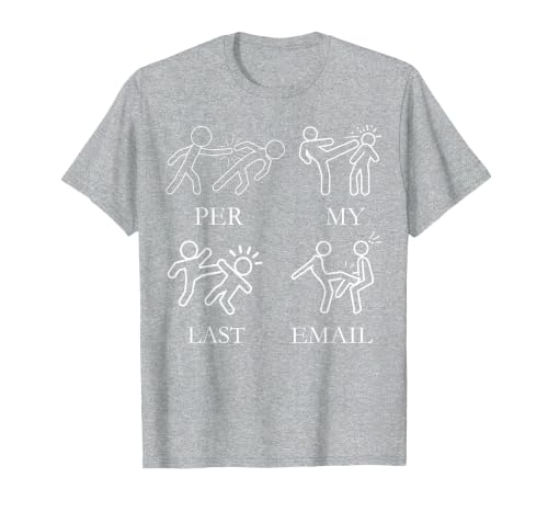 Per My Last Email Boxing Pun Office Worker Sarcastic Boxer T-Shirt, Men, Heather Grey, Medium