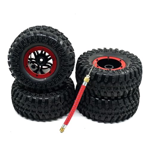 Compatible With Axial For Wraith SCX10 TRX4 4PCS インフレータブル 2.2 インチ ビードロック タイヤ エア 空気圧ホイール ハブ 1/10 RC クローラー トラック用 RCカータイヤ タイヤ ホイール