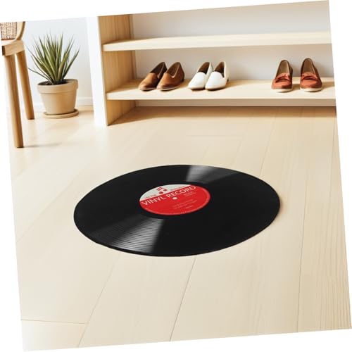 Tapete redondo vinilo 58 cm diseño música antideslizante miniatura 2
