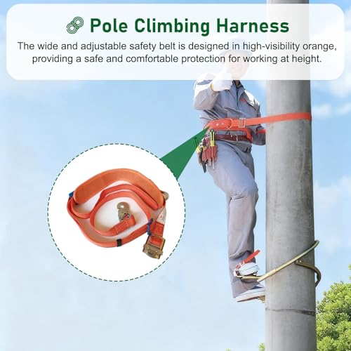 Scarpe da arrampicata antiscivolo regolabili con punte in gomma per arrampicarsi in sicurezza sui pali, dispositivi di protezione individuale per il lavoro, calzature resistenti per attività all'