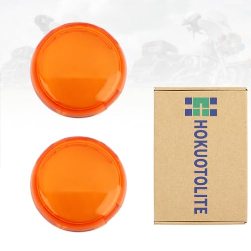 Image of Turn Signal Lens Kit,Front /Rear Bullet Turn Signal Light Replacement Covers for Harley Sportster 883 1200 /Touring Road King Electra Glide Street Glide /Softail /Dyna /V-Rod,Orange,2 PCS
