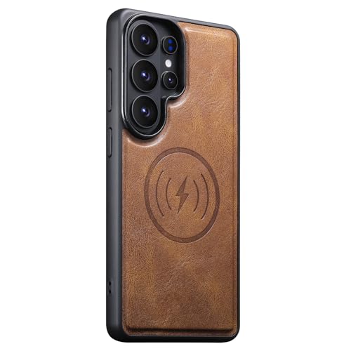 XINYANDIN �K�p�Ώ�Samsung Galaxy S26 Ultra/S26 +�p �}�O�l�b�g�P�[�X�X�����r�W�l�X�I�C�����b�N�X�����U�[�J�o�[���C�����X�[�d�Ή��P�[�X,�u���E��,S26 +