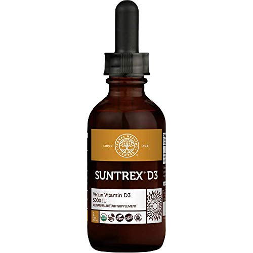 Global Healing Center Suntrex Liquid Vitamin D3 | 5000 IU for Men & Women, Vegan Friendly, Non-GMO | Supports Bones, Immunity, and Joints (2 Fl Oz)