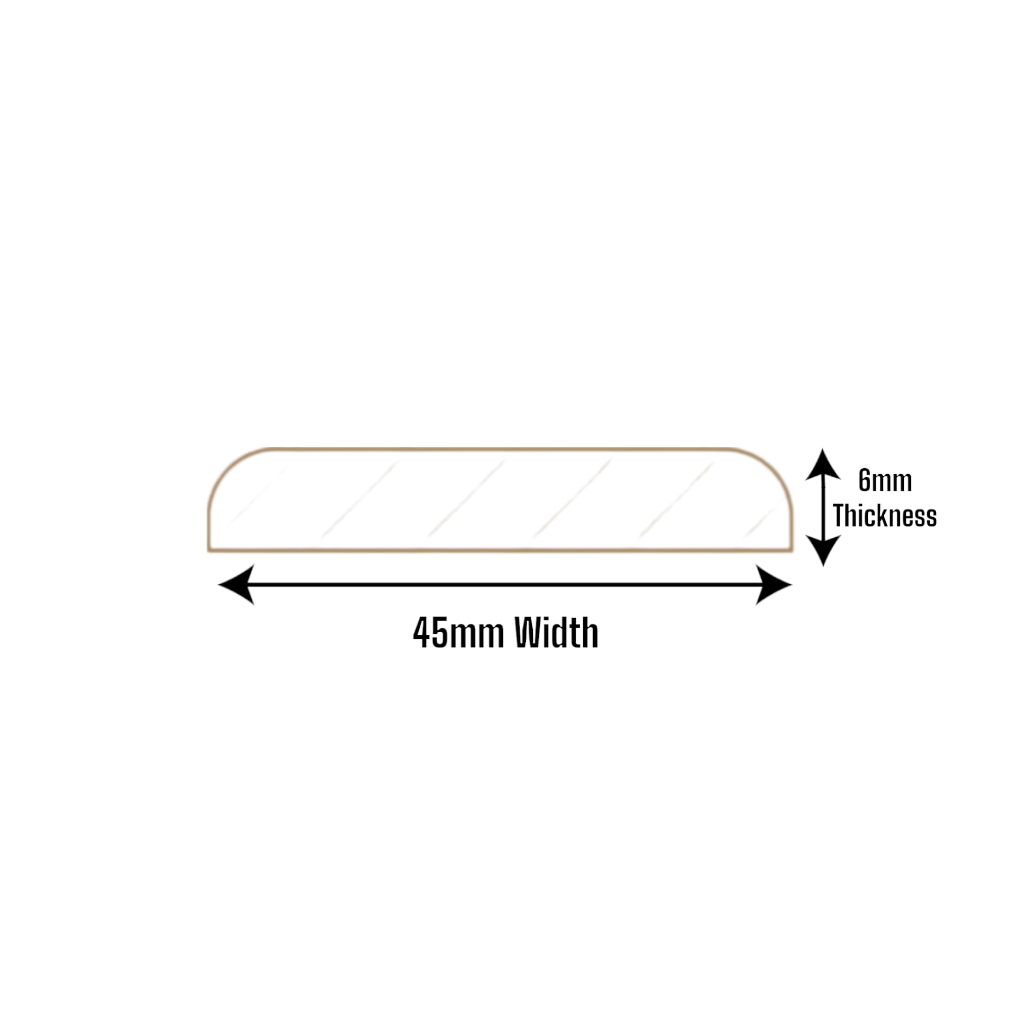 Project DIY Solid Oak Coverstrip - 900mm x 43mm x 5mm Door Threshold Plate, Unfinished Oak - Image 3