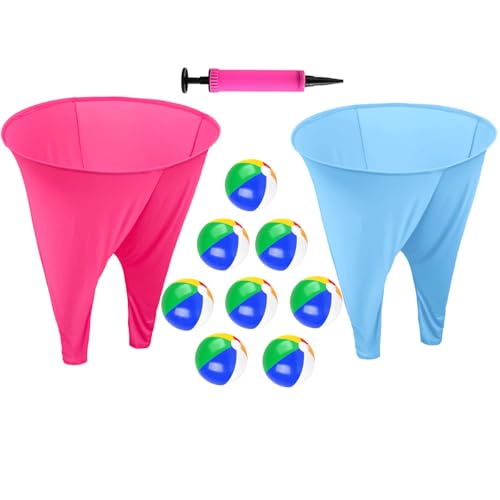 Image of Granny Pants Yard Game,Granny Pants with 8 Bouncy Balls & 1 Air Pump (Random Colors) and 2 Pack Color Granny Pants Outdoor Game for Adults Family Reunion & Team Building Granny Pants Game