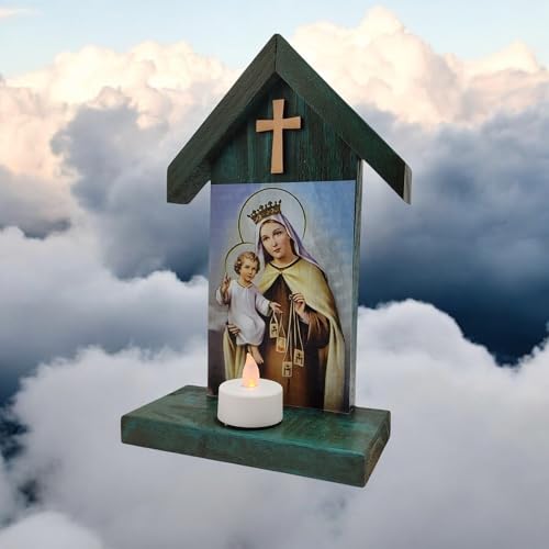 Virgen del Carmen imagen madera regalo cristiano Virgen del Carmen imagen madera regalo cristiano