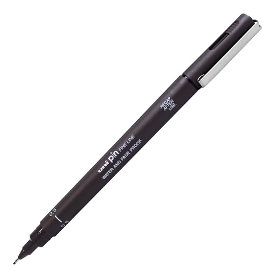 Uni-ball Pin Fine Line Pen 0.5mm Dark Grey Color