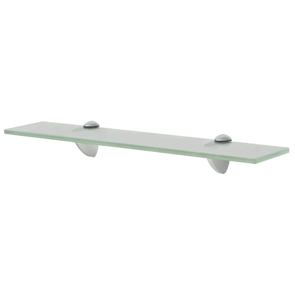 Étagère Murale en Verre Trempé 50x10 cm Épaisseur 8 mm Dépoli Tablette Salle de Bain Chambre à Coucher Salon Étagère de Douche pour Coton Porte-savons Autres Accessoires