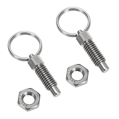 HOMOCONO Stainless Steel Retractable Spring Plunger 2pcs Pull Ring for Industrial Use