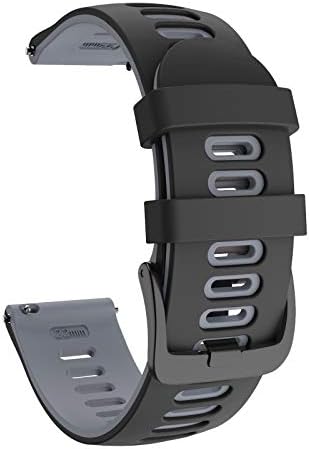 ISABAKE 20mm Silicone Watch Strap for Garmin Vivoactive 3, Forerunner 245/645, Vivomove HR, Samsung Galaxy Watch 42mm