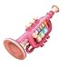 Hellery Giocattolo per Bambini Strumento Musicale Tromba/Sassofono/Clarinetto con Tasti Colorati per Ragazzi E Ragazze dai 3 in su - Tromba Rosso