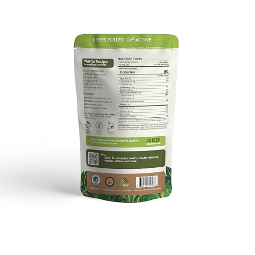 Amasar | Breadfruit Pancake and Waffle Mix |Gluten-Free Non-GMO High-Fiber No Sugar Added | Best for Pancakes Crispy Waffles | Healthy No Preservatives Breakfast Meal | Plant Based (8.50 Ounce (Pack of 3))
