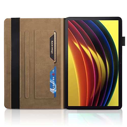 LMFULM® Case for Lenovo Tab P11 (2nd Gen) (11.5 Inch) PU Leather Case Protective Shell with Sleep/Wake Stand Case Flip Cover Embossing Happy Tree Brown - Image 3
