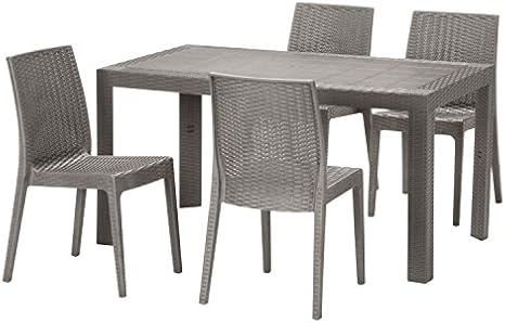 Amazon Co Jp ガーデンテーブル チェア セット ラタン調 庭 テラス ステラテーブル チェア5点セット Bf 017 5a Diy 工具 ガーデン