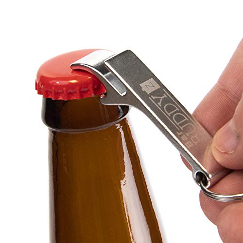 Keychain Bottle Opener - Bartender Bottle Opener - Best Aluminum Bottle / Can Opener - Compact, Versatile & Durable - Vibrant Colors - Premium Keyring Bottle Opener - Ergonomic Design Silver #TOP1