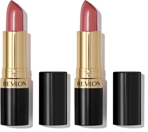 Image of Revlon Super Lustrous Lipstick, Creamy Formula For Soft, Fuller-Looking Lips, Moisturized Feel, 802 Daylight Delight, 0.15 oz (Pack of 2)