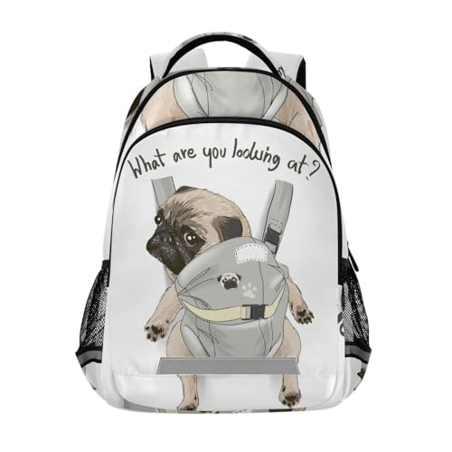 ALAZA Cute French Bulldog Backpacks Travel Laptop Daypack School Book Bag for Men Women Teens Kids 48