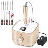 Kredioo Nail Drill Professional Electric 35000RPM Nail Drill Machine Kit Remove Gel Nails Acrylic Polish Thick Toe with 11 Sanding Bits E File Set