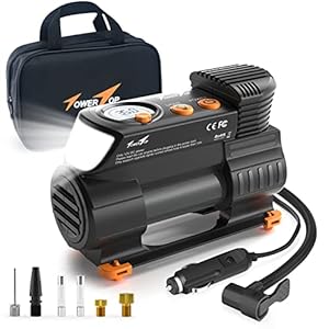 TowerTop Tyre Inflator Air Compressor: Portable 12V Car Tyre Pump Digital Car Tyre Inflator with Tyre Pressure Gauge, 2X…