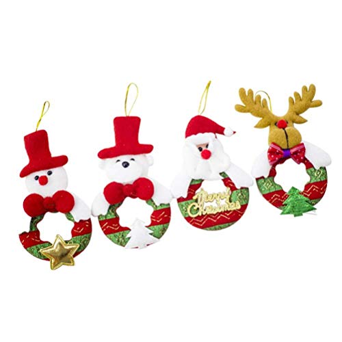 Toyvian Natal Pendurado Bonecos de Tecido Ãrvore de Natal Pendurado Papai Noel Boneco de Neve Urso A