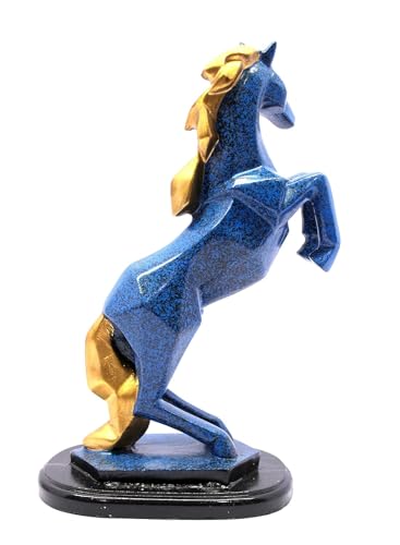 Figurine cheval en résine bleu de 30.5 cm pour votre décoration