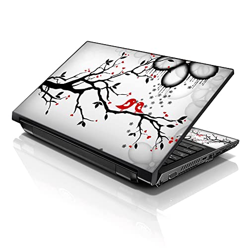 Image of LSS Laptop 15 15.6 Skin Cover with Colorful Lovebirds Eye Catching Pattern for HP Dell Lenovo Apple Asus Acer Compaq - Fits 13.3 inch 14 inch 15.6 inch 16 inch (2 Wrist Pads Free)
