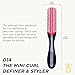 Denman Curly Hair Brush D14 (Black) 5 Row Styling Brush for Detangling, Separating, Shaping and Defining Curls, Fringes & Bangs - For Women and Men