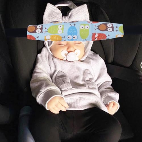 Image of 3 Pcs Baby Head Support Band for Stroller Car Seat Neck Relief Strap Headrest for Sleeping Traveling Head Holder for Toddler Kids Children Child Baby Infant