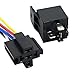 Gorniloxam 40 Amp 12V DC SPDT Relay Socket - Waterproof 5 Pin Relay Harness Plug, Replaces Type: JD-1914