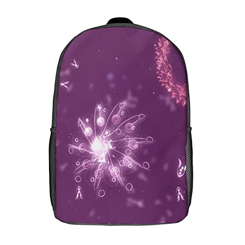 Sac à dos scolaire violet 17 pouces mixte avec imprimé 3D