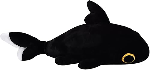 Juguetes de peluche, juguetes de peluche combinados de tiburón y gato (negro, 27.5 pulgadas)