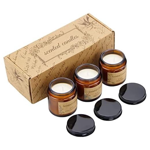 Bluelander Set de 3 Velas Aromaticas Decorativas, Velas de 3.5 Oz, Velas Aromaticas 100% Cera Pura de Soya, Velas Aromaticas Relajantes (3 Piezas (Rosas, Naranja, Jazmín))