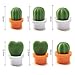 SUJING 6pcs Cute Succulent Plant Magnetic Refrigerator Magnets Cute Home Decor Refrigerator Stickers Creative Notice Message Magnetic Stickers Gift (Orange)
