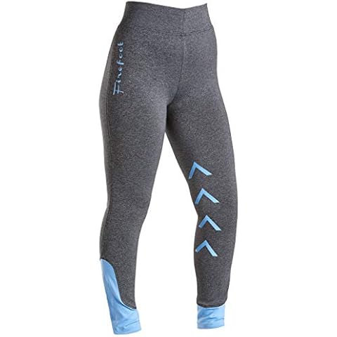 FireFoot Ripponden LADIES Stretch Horse Riding Breeches, High Waistbands (Grey Marl / Sky Blue, 24") Cover