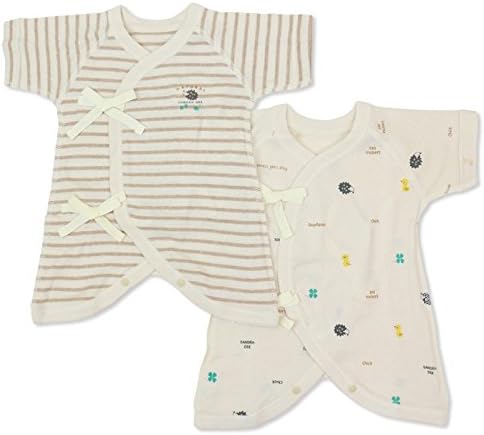Amazon Co Jp 肌着セット ベビー 新生児 赤ちゃん 小さい フライス コンビ肌着 オーガニックコットン 綿100 2枚セット 外縫い 低体重児 未熟児 早産児 プリミーサイズ 40 45cm 服 ファッション小物