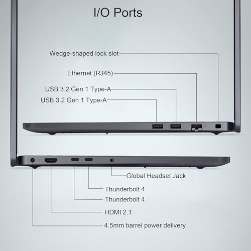 Image of Dell Pro 16 (Next Gen Latitude 3550) Business Laptop (16 inch FHD+, AMD Ryzen 5 220 (> Intel i7-1255U), 16GB DDR5 RAM, 512GB SSD), 1080p IR Webcam, Backlit, 2x Thunderbolt 4, Wi-Fi 6E, Win 11 Pro, PC16255