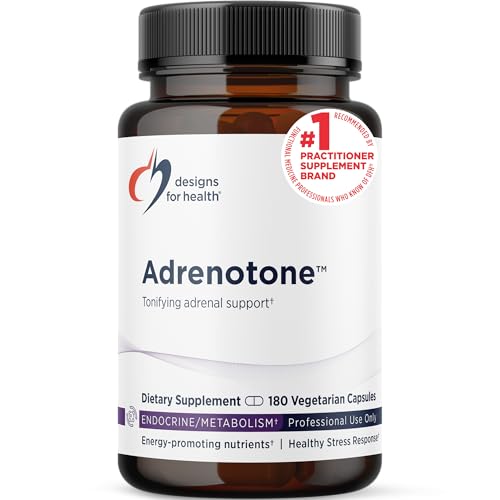 Designs for Health Adrenotone - Energy & Mood Support Supplement with Rhodiola Rosea, Ashwagandha, Vitamins B6, B2 + B5 - Designed to Support Healthy Cortisol Levels (180 Capsules)