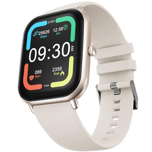 Image of Fire-Boltt Ninja Call Pro Max Bluetooth Calling Smart Watch, 2.01″ HD Display, 120+ Sports Modes, Health Suite, AI Voice Assistance, SpO2 & Heart Rate Monitor Smartwatch for Men & Women - Starlight